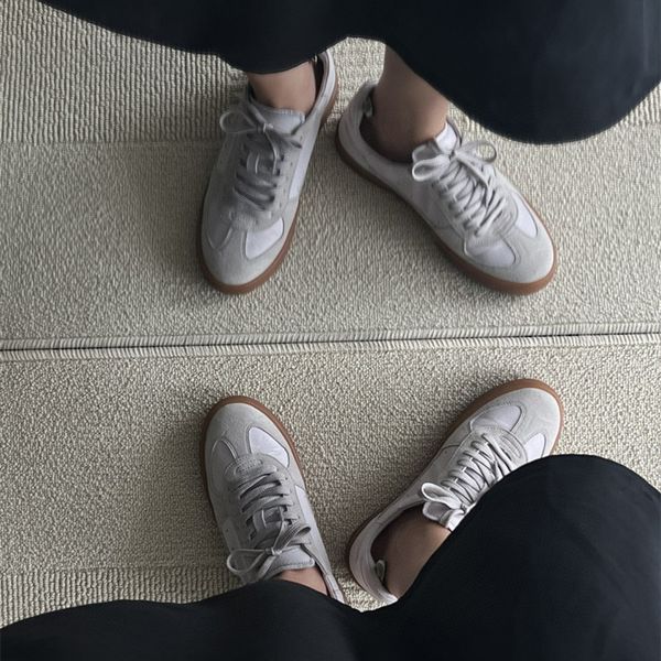 dress shoes casual vulcanized women german training real leather patchwork sneakers training shoes 230321, Black
dress shoes casual vulcanized women german training real leather patchwork sneakers training shoes 230321, Black