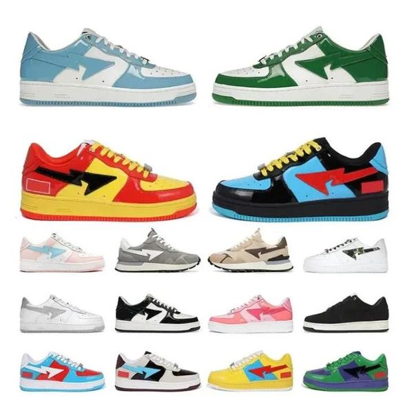 sk 8 bapestas baped designer casual shoes platform sneakers bapesta sk8 sta patent leather grey black white plate-forme for men women traine
sk 8 bapestas baped designer casual shoes platform sneakers bapesta sk8 sta patent leather grey black white plate-forme for men women traine