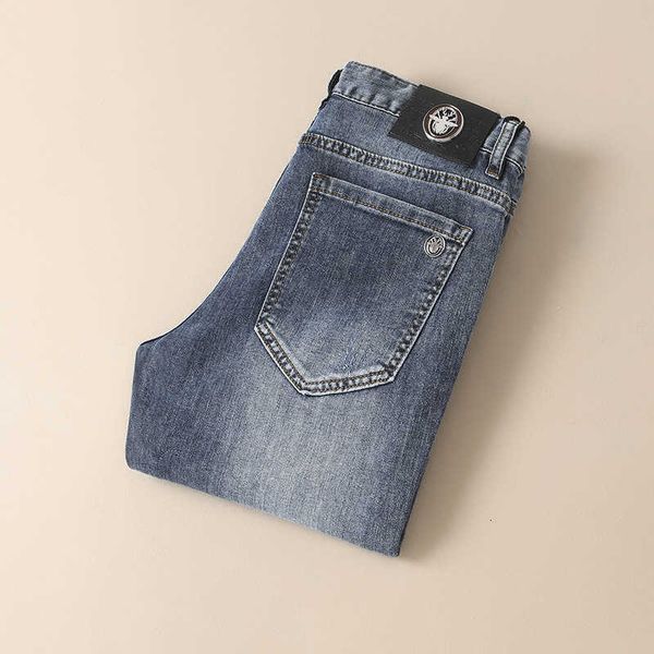 2023 spring/summer men's jeans fashion washable elastic fabric small straight length pants wear, Blue
2023 spring/summer men's jeans fashion washable elastic fabric small straight length pants wear, Blue
