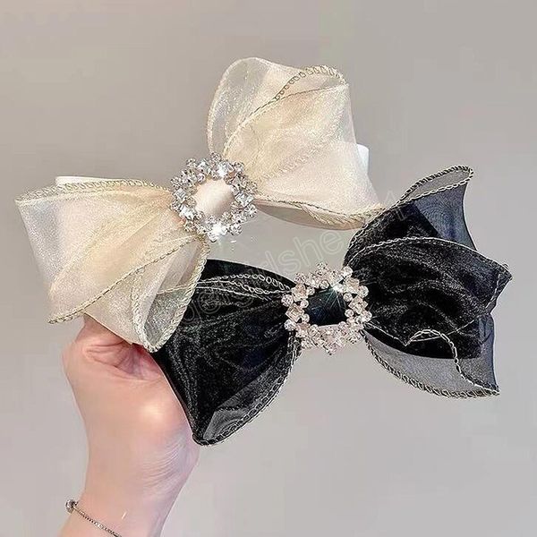 mesh bow hairpin rhinestone spring clip luxury side clip hair accessories head accessories for women girls, Slivery;white
mesh bow hairpin rhinestone spring clip luxury side clip hair accessories head accessories for women girls, Slivery;white