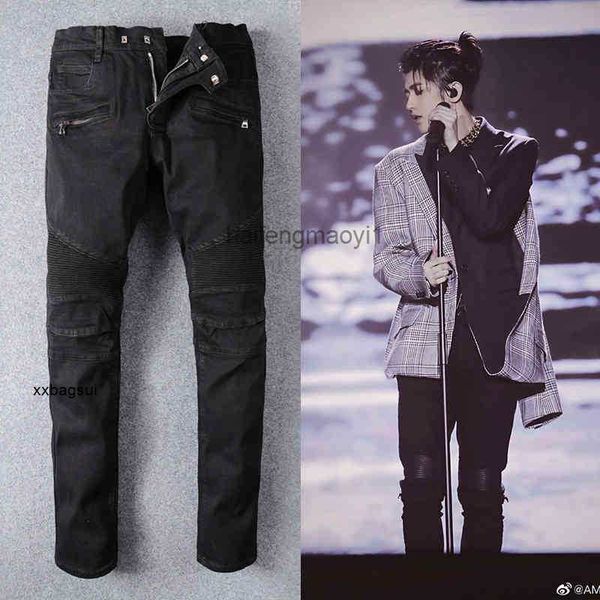 mens jeans designer european and american street trendy young black elastic slim pants knee pleated wrinkled motorcycle pants 964 hip, Blue
mens jeans designer european and american street trendy young black elastic slim pants knee pleated wrinkled motorcycle pants 964 hip, Blue