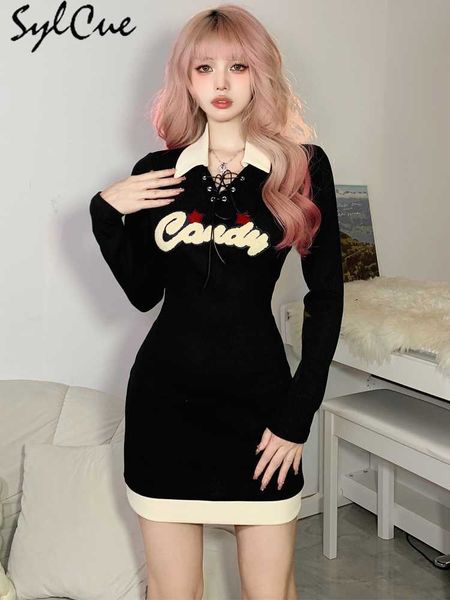 party dresses candy cartoon art print sweet cute casual black knitted supple trend personality women's slim dress 230322, White;black
party dresses candy cartoon art print sweet cute casual black knitted supple trend personality women's slim dress 230322, White;black