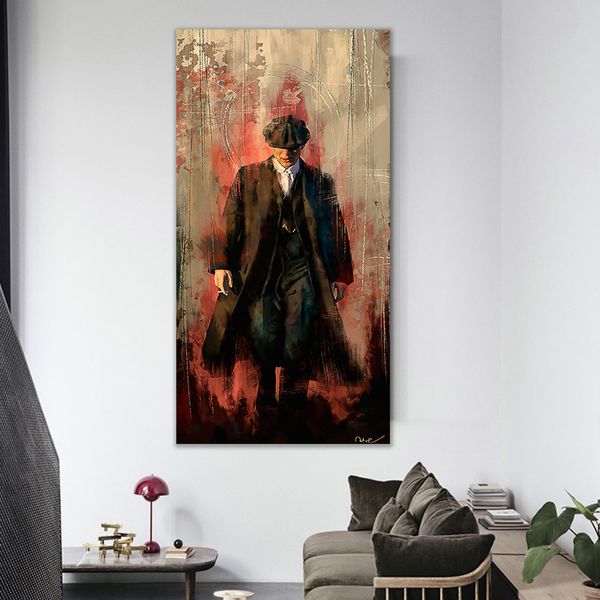 

American movie poster decorative painting, frameless canvas painting, canvas painting, micro-spray oil painting, spray painting core