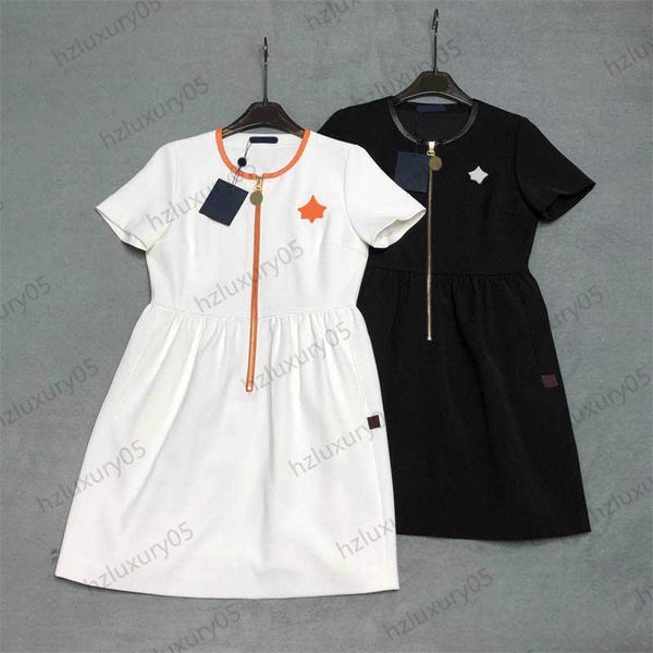 black dresses chest logo embroidery color bump bag edge design crewneck dress patchwork lining breathable anti-slip fabric comfortable maxis, Black;gray
black dresses chest logo embroidery color bump bag edge design crewneck dress patchwork lining breathable anti-slip fabric comfortable maxis, Black;gray