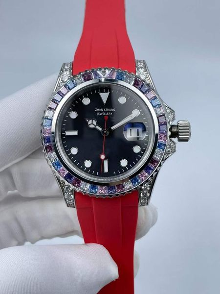 mens wristwatches 40mm rubber strap automatic mechanical men's watches diamond bezel stainless steel waterproof man wristwatches men�, Slivery;brown
mens wristwatches 40mm rubber strap automatic mechanical men's watches diamond bezel stainless steel waterproof man wristwatches men�, Slivery;brown