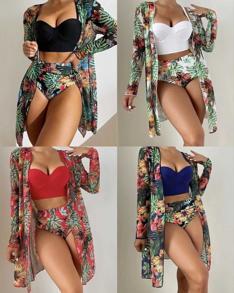 women's g-strings thong swimsuit sling fashion bikini2022 new mesh bikini three piece set gathered split printed swimsuit for women, Black;white
women's g-strings thong swimsuit sling fashion bikini2022 new mesh bikini three piece set gathered split printed swimsuit for women, Black;white