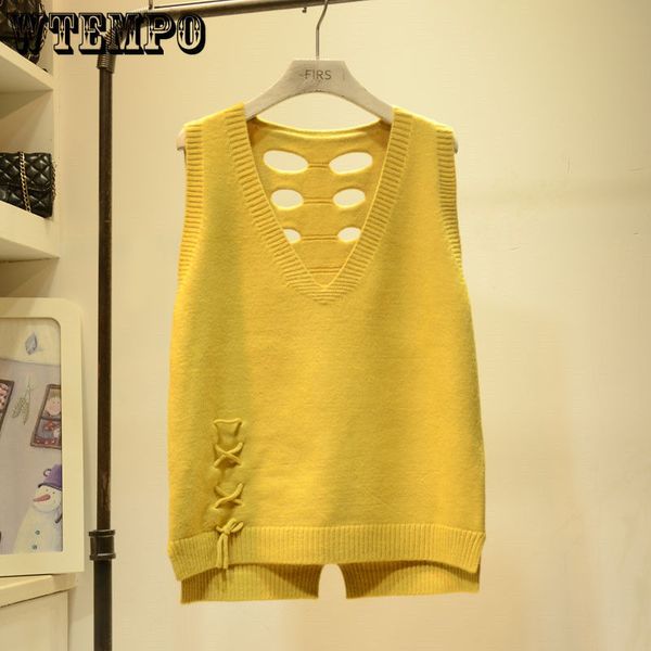 women's vests knitwear sweater vest women sleeveless v neck soild spring autumn korean loose casual knitted women's jumper 230322, Black;white
women's vests knitwear sweater vest women sleeveless v neck soild spring autumn korean loose casual knitted women's jumper 230322, Black;white
