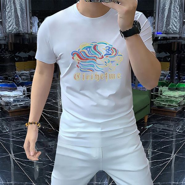 men's t-shirts light luxury fashion brand premium men's short sleeve t-shirt summer 2023 new slim fit round neck mercerized cotton, White;black
men's t-shirts light luxury fashion brand premium men's short sleeve t-shirt summer 2023 new slim fit round neck mercerized cotton, White;black