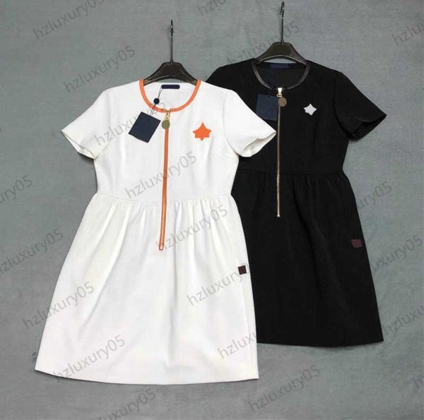 black dresses chest logo embroidery color bump bag edge design crewneck dress patchwork lining breathable anti-slip fabric comfortable maxis, Black;gray
black dresses chest logo embroidery color bump bag edge design crewneck dress patchwork lining breathable anti-slip fabric comfortable maxis, Black;gray
