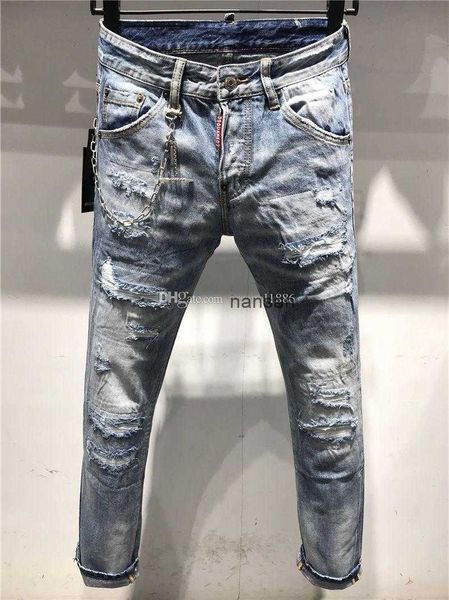 men embroidery d2 cool dsq fashion dsquare denim jeans guy new pants quality holes designer trousers italy siz 2 gxc myo5, Blue
men embroidery d2 cool dsq fashion dsquare denim jeans guy new pants quality holes designer trousers italy siz 2 gxc myo5, Blue