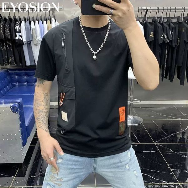 men s t shirts fashion trend men summer zipper design round collar solid pullover casual slim fitting short sleeve t shrit tees 230321, White;black
men s t shirts fashion trend men summer zipper design round collar solid pullover casual slim fitting short sleeve t shrit tees 230321, White;black