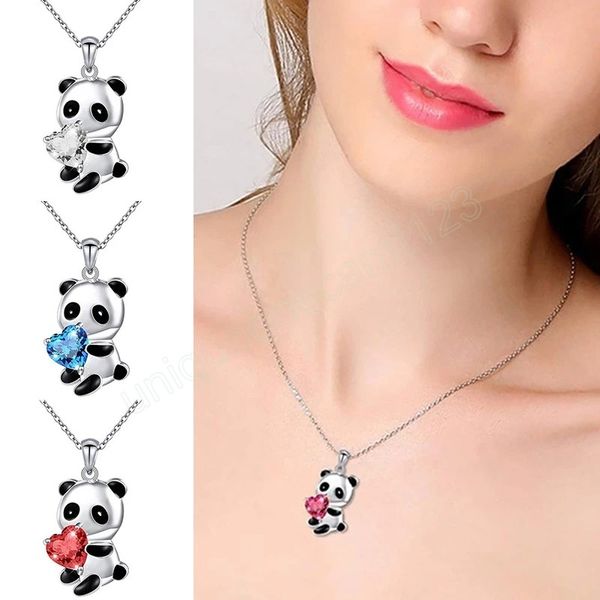 cute panda necklaces heart shape zircon necklace for women girls silver color chain pendant necklace choker party jewelry gifts
cute panda necklaces heart shape zircon necklace for women girls silver color chain pendant necklace choker party jewelry gifts