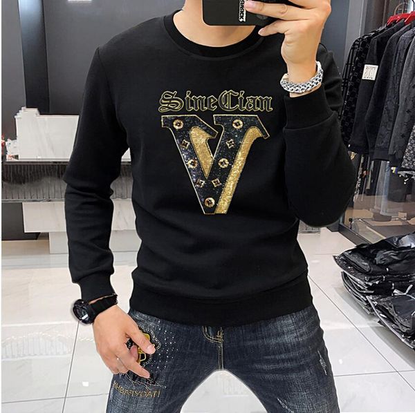 new embroidery men's hoodies & sweatshirts sweater light luxury men's long sleeve crew neck shirt comfortable personality fashion, Black
new embroidery men's hoodies & sweatshirts sweater light luxury men's long sleeve crew neck shirt comfortable personality fashion, Black