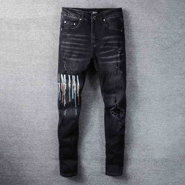 men jeans new us casual hip hop high street worn out and worn washed splash ink color painting slim fit jeans men's #830 hip hop, Blue
men jeans new us casual hip hop high street worn out and worn washed splash ink color painting slim fit jeans men's #830 hip hop, Blue