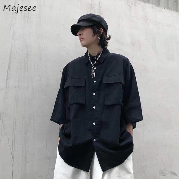 men's casual shirts shirts men summer handsome japanese retro fashion stylish streetwear cargo all-match korean college casual hip hop, White;black
men's casual shirts shirts men summer handsome japanese retro fashion stylish streetwear cargo all-match korean college casual hip hop, White;black