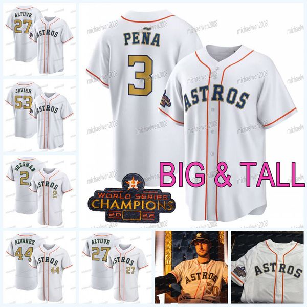 big tall 2023 gold collection astros jersey jeremy pena jose altuve yordan alvarez kyle tucker alex bregman jose abreu michael brantley jose, Blue;black
big tall 2023 gold collection astros jersey jeremy pena jose altuve yordan alvarez kyle tucker alex bregman jose abreu michael brantley jose, Blue;black