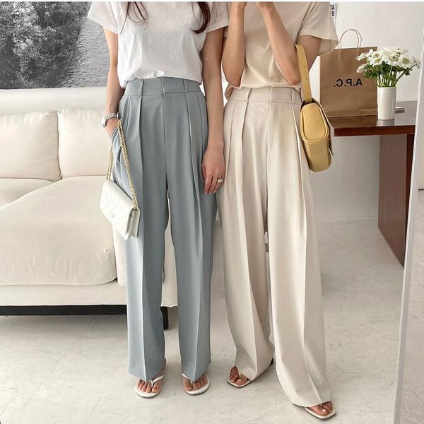 women's pants s version of the super amazing show leg long loose high waist suit pant summer versatile leisure wide pants 230322, Black;white
women's pants s version of the super amazing show leg long loose high waist suit pant summer versatile leisure wide pants 230322, Black;white