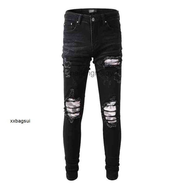 mens jeans designer high street fashion brand black hole print patch splicing hip hop slim fit small foot 849 hip hop, Blue
mens jeans designer high street fashion brand black hole print patch splicing hip hop slim fit small foot 849 hip hop, Blue