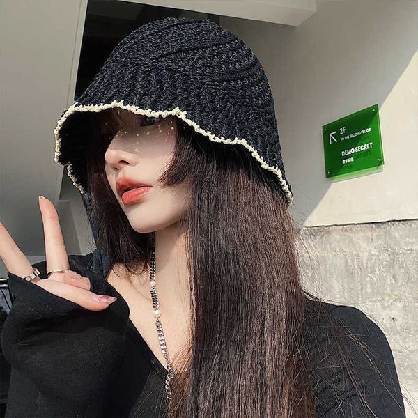 wide brim hats summer straw hats for women foldable outdoor gorro 2022 sunshade hollowed panama hat beach caps fashion elegante cap girls ca, Blue;gray
wide brim hats summer straw hats for women foldable outdoor gorro 2022 sunshade hollowed panama hat beach caps fashion elegante cap girls ca, Blue;gray