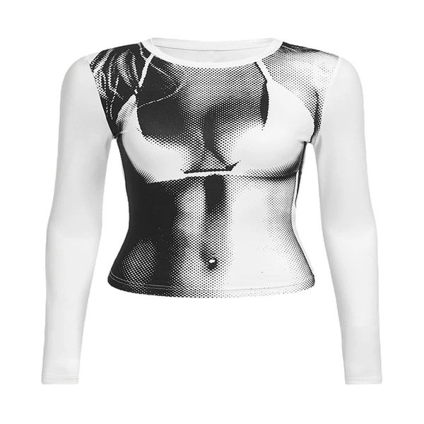 women's t-shirt grunge graphic print long sleeve crop tee women y2k clothes spring goth high street style o-neck t shirt streetwear 202, White
women's t-shirt grunge graphic print long sleeve crop tee women y2k clothes spring goth high street style o-neck t shirt streetwear 202, White