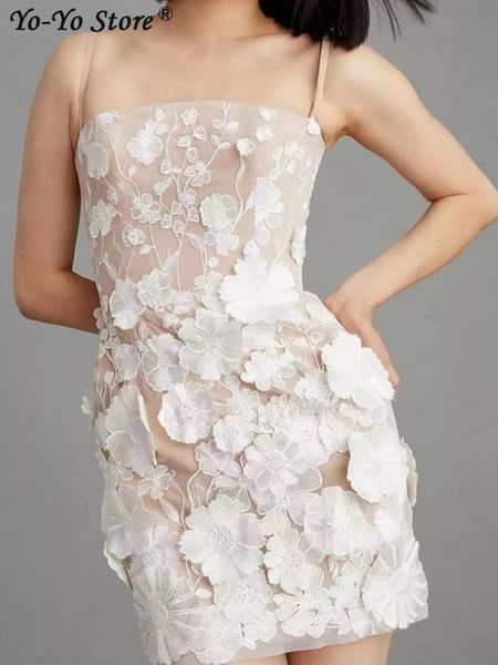 party dresses flower embroidered lace suspender dresses women elegant sleeveless backless dress female summer evening party ladies vestidos, White;black
party dresses flower embroidered lace suspender dresses women elegant sleeveless backless dress female summer evening party ladies vestidos, White;black