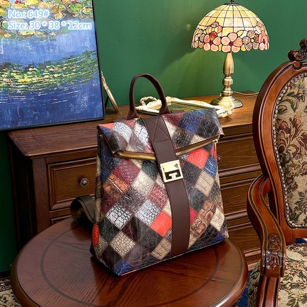Factory outlet ladies shoulder bag fashion folding retro snake backpack ethnic leather elegant backpacks double zipper anti-theft diamond handbag 649#, Brown
Factory outlet ladies shoulder bag fashion folding retro snake backpack ethnic leather elegant backpacks double zipper anti-theft diamond handbag 649#, Brown