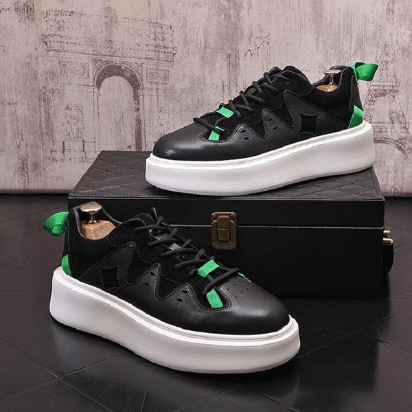 luxury new men's platform leather shoes causal flats loafers sports walking sneakers zapatillas hombre d2a57, Black
luxury new men's platform leather shoes causal flats loafers sports walking sneakers zapatillas hombre d2a57, Black