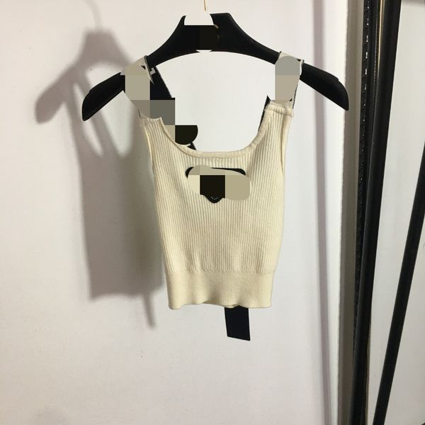 302 2023 spring brand same style sweater sleeveless white crew neck pullover fashion womens clothes womens meiyi8, White;black
302 2023 spring brand same style sweater sleeveless white crew neck pullover fashion womens clothes womens meiyi8, White;black