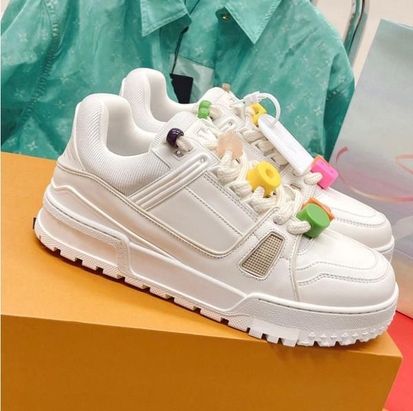 2022 designer men women sneakers trainer maxi diy shoes luxury low lace-up leather sneakers size35-45, Black
2022 designer men women sneakers trainer maxi diy shoes luxury low lace-up leather sneakers size35-45, Black