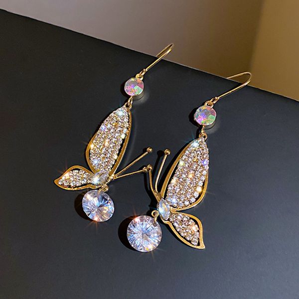 korean luxury crystal butterfly earring for women pearl zircon dangle earrings wedding party engagement jewelry, Silver
korean luxury crystal butterfly earring for women pearl zircon dangle earrings wedding party engagement jewelry, Silver