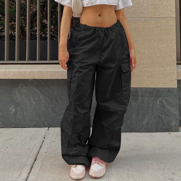 women's pants s y2k clothing oversized drawstring low waist parachute loose fit sweatpants trouser jogger cargo streetwear outfits 2303, Black;white
women's pants s y2k clothing oversized drawstring low waist parachute loose fit sweatpants trouser jogger cargo streetwear outfits 2303, Black;white