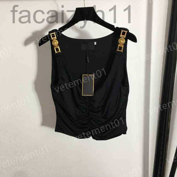 designer womens t-shirts metal shoulder button slim fit cool tanks summer comfort luxury designer casual women clothing 65lv, White
designer womens t-shirts metal shoulder button slim fit cool tanks summer comfort luxury designer casual women clothing 65lv, White