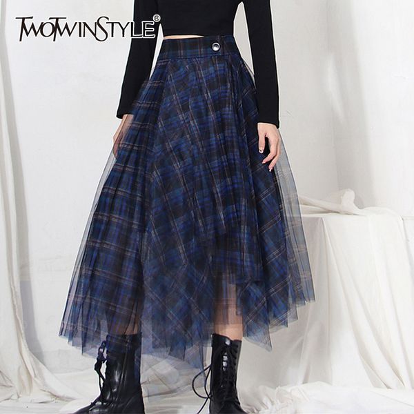 skirts twotwinstyle casual hit color plaid skirt for women high waist plaid elegant korean skirts female fashion clothing 230322, Black
skirts twotwinstyle casual hit color plaid skirt for women high waist plaid elegant korean skirts female fashion clothing 230322, Black