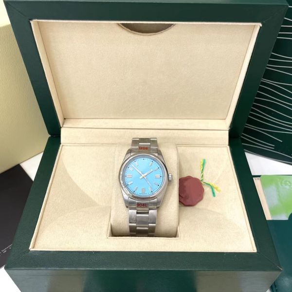 with box luxury men watch automatic mechanical movement casual watches stainless steel strap 36mm dial waterproof wristwatch birthday gift m, Slivery;brown
with box luxury men watch automatic mechanical movement casual watches stainless steel strap 36mm dial waterproof wristwatch birthday gift m, Slivery;brown