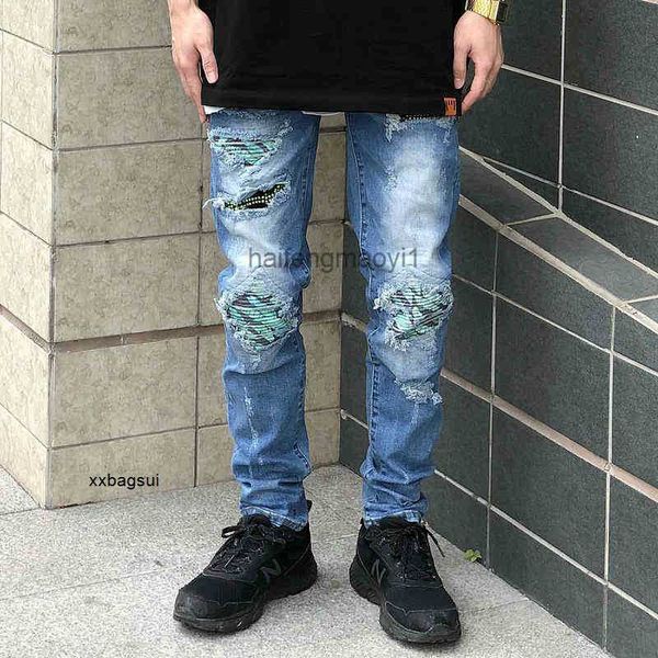 mens jeans guochao street hip hop hiphop hole patch pants high street vibe ins jeans men's pants, Blue
mens jeans guochao street hip hop hiphop hole patch pants high street vibe ins jeans men's pants, Blue