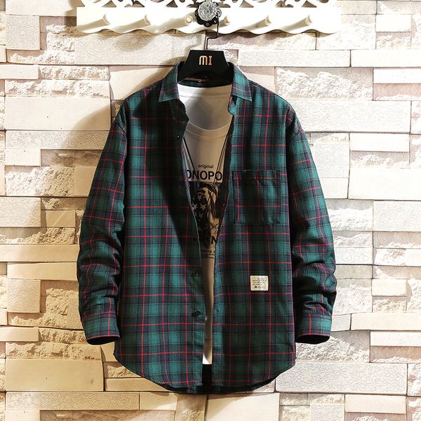 men's casual shirts spring men's flannel cotton long sleeve plaid shirt button down casual shirt for men slim fit fashion all-matc, White;black
men's casual shirts spring men's flannel cotton long sleeve plaid shirt button down casual shirt for men slim fit fashion all-matc, White;black