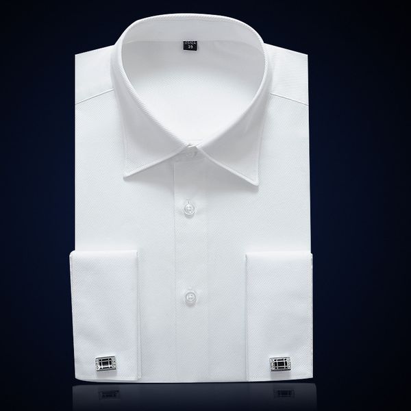 men's casual shirts french cuff mens formal business dress shirt long sleeve male luxury white party wedding tuxedo shirts with cufflin, White;black
men's casual shirts french cuff mens formal business dress shirt long sleeve male luxury white party wedding tuxedo shirts with cufflin, White;black