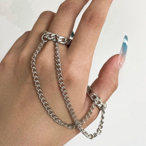 women hip hop punk band rings silver color chain ring double link rings fashion gothic ring
women hip hop punk band rings silver color chain ring double link rings fashion gothic ring