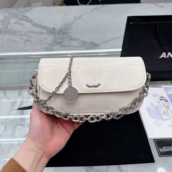 womens vintage baguette bags totes calfskin leather silver metal hardware chain strap with coin charm turn lock crossbody shoulder handbags
womens vintage baguette bags totes calfskin leather silver metal hardware chain strap with coin charm turn lock crossbody shoulder handbags