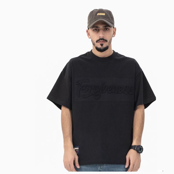 2023 summer high street loose t-shirt for men letter embossing print oversize short sleeve retro casual tee tshirt zb079, White;black
2023 summer high street loose t-shirt for men letter embossing print oversize short sleeve retro casual tee tshirt zb079, White;black