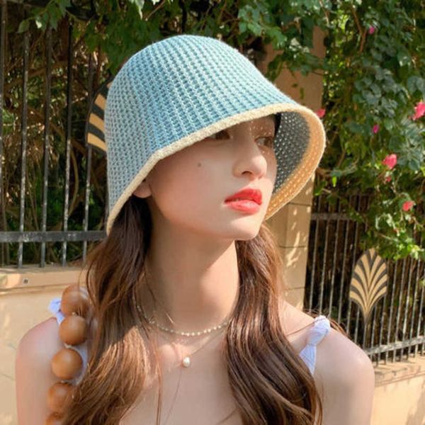 wide brim hats handmade knitted fisherman caps hollow out bucket straw hat summer female outdoor travel breathable sun hats fashion casual c, Blue;gray
wide brim hats handmade knitted fisherman caps hollow out bucket straw hat summer female outdoor travel breathable sun hats fashion casual c, Blue;gray