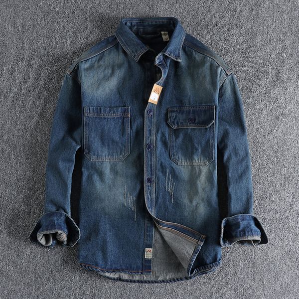men's casual shirts retro heavy wash vintage men's jeans shirt jeans pocket fashion youth shirt jacket 230322, White;black
men's casual shirts retro heavy wash vintage men's jeans shirt jeans pocket fashion youth shirt jacket 230322, White;black