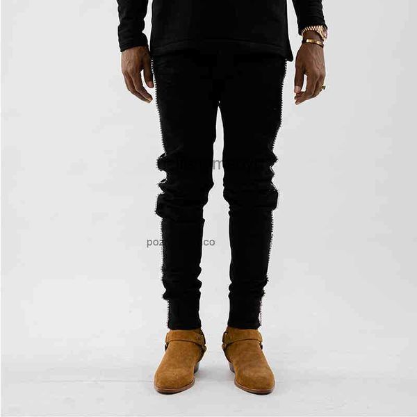 designer men jeans ch high street tide brand wash water black diamond side diamond elastic slim fit small leg jeans men hip, Blue
designer men jeans ch high street tide brand wash water black diamond side diamond elastic slim fit small leg jeans men hip, Blue