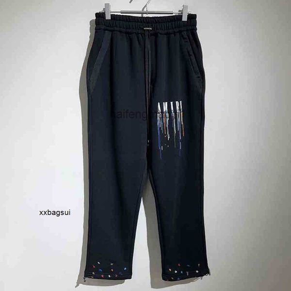 mens jeans high street independent splash printing leisure sports pants leg drawstring pants, Blue
mens jeans high street independent splash printing leisure sports pants leg drawstring pants, Blue