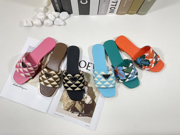designer p beach scuffs classic flat woman embroidered fabric slipper summer lady triangle mark slippers l traveling dating fashion women sh, Black
designer p beach scuffs classic flat woman embroidered fabric slipper summer lady triangle mark slippers l traveling dating fashion women sh, Black