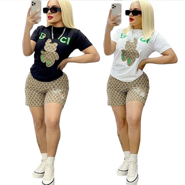 2023 designer brand jogger suits summer tracksuits women embroidery outfits short sleeve cotton t-shirt and shorts two piece set casual spor, Gray
2023 designer brand jogger suits summer tracksuits women embroidery outfits short sleeve cotton t-shirt and shorts two piece set casual spor, Gray
