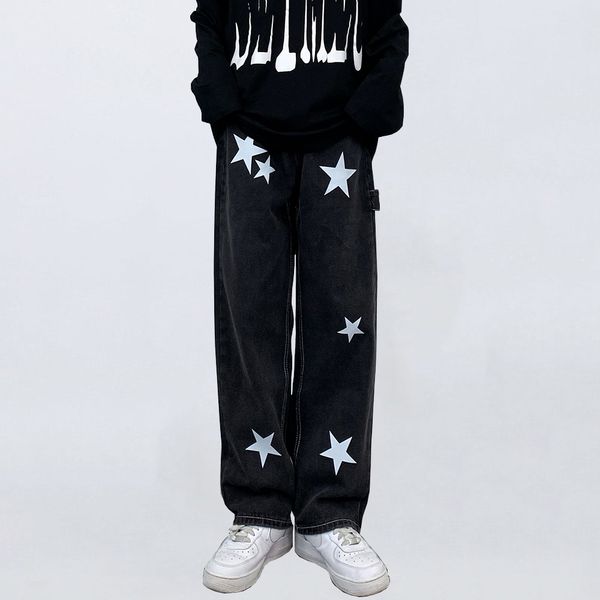 mens jeans four seasons hip hop retro pentagram pattern straight loose wide leg pants ladies y2k ins 230321, Blue
mens jeans four seasons hip hop retro pentagram pattern straight loose wide leg pants ladies y2k ins 230321, Blue