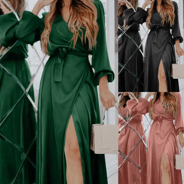 party dresses elegant women 2023 spring autumn long sleeve v neck female evening black green maxi dress robe y2303, White;black
party dresses elegant women 2023 spring autumn long sleeve v neck female evening black green maxi dress robe y2303, White;black