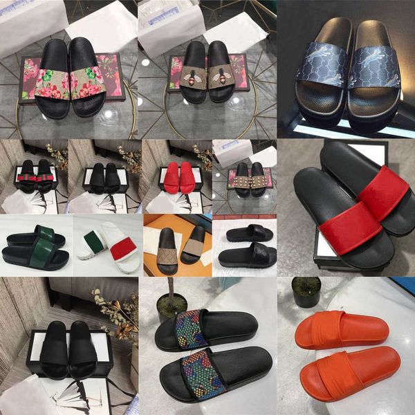 with box designer men women slippers rubber slides sandal flat blooms strawberry tiger bees green red white shoes beach outdoor flower flip, Black
with box designer men women slippers rubber slides sandal flat blooms strawberry tiger bees green red white shoes beach outdoor flower flip, Black