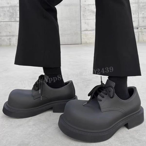 dress shoes men big toe lace up boots black leather rubber sporty platform heightened low heel injection street style plus size loafer 23032
dress shoes men big toe lace up boots black leather rubber sporty platform heightened low heel injection street style plus size loafer 23032
